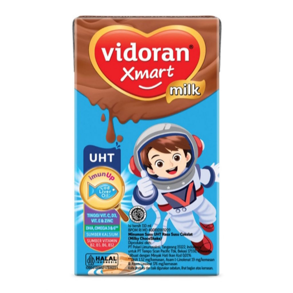 

VIDORAN XMART KIDS SUSU UHT COKELAT 110ML