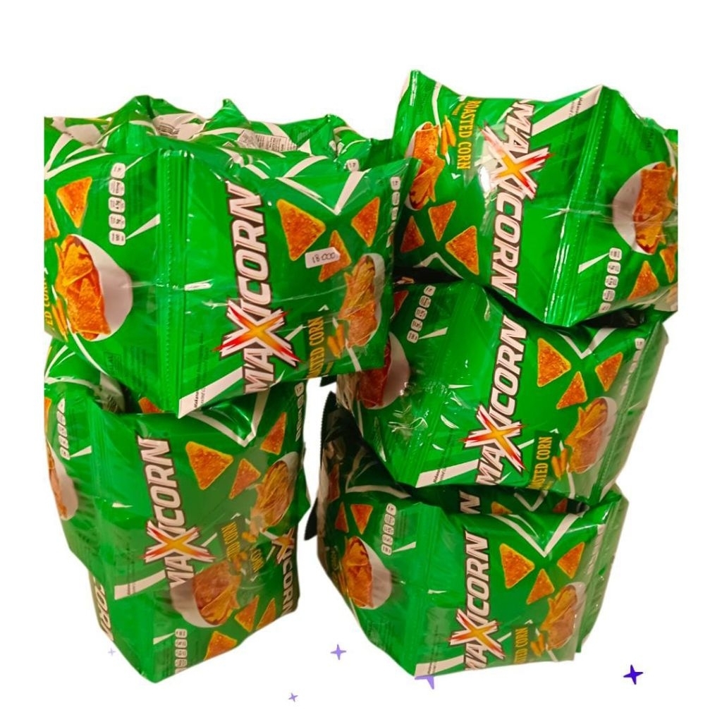 

Snack maxicorn roasted corn flavour 1 renteng isi 10 bungkus @ 20g