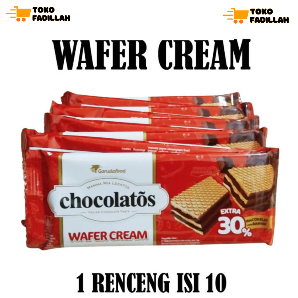 

Chocolatos Wafer Cream Cokelat x 10 Pcs @16.5g [1 Pak]