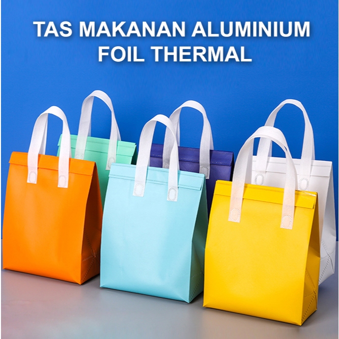 Tas Thermal Cooler Bag / Cooler Bag Aluminium Foil Thermal / Tas Bekal Makanan Anti Air Tahan Panas 