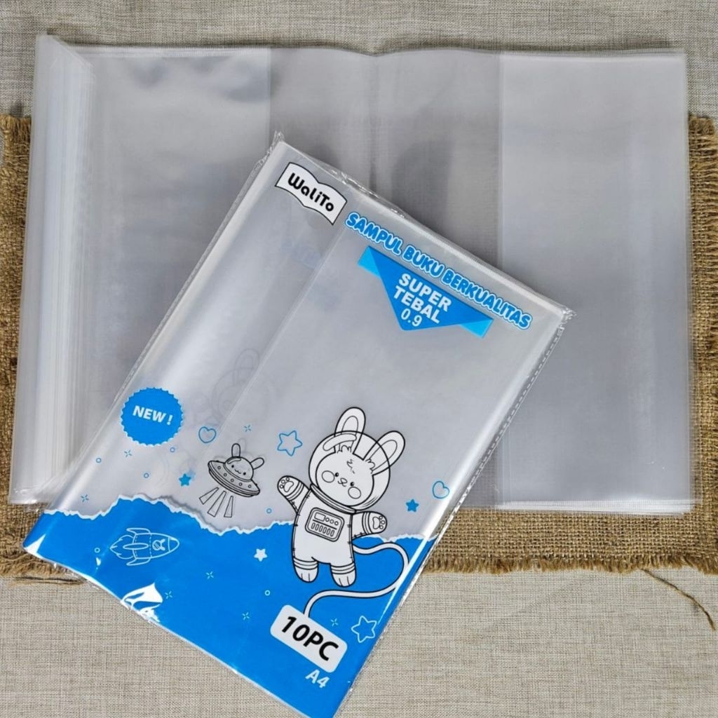 

sampul plastik buku tulis super tebal O,9( WALITO) ukuran A4 LKS isi 10 lembar