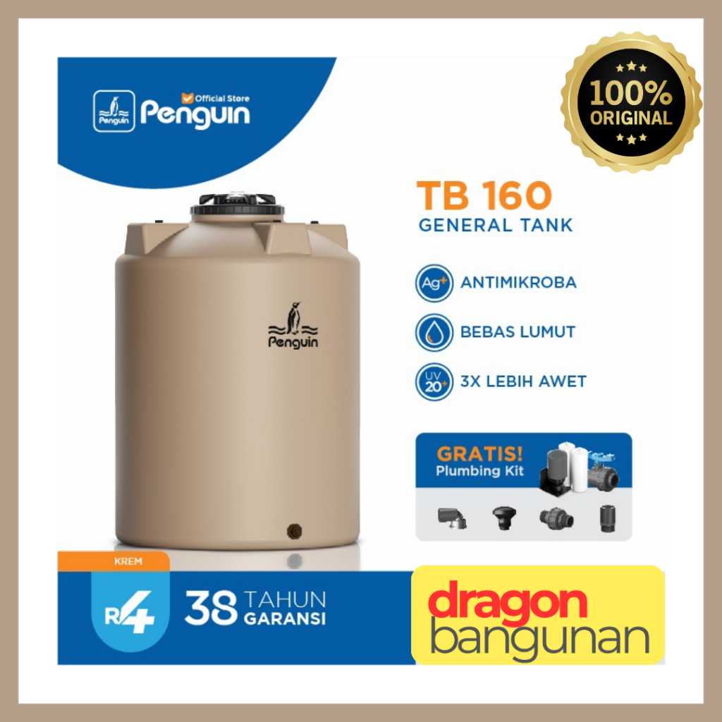 Tangki Air Penguin TB 160 Cream / Toren Air Penguin 1550 Liter / Tandon Air
