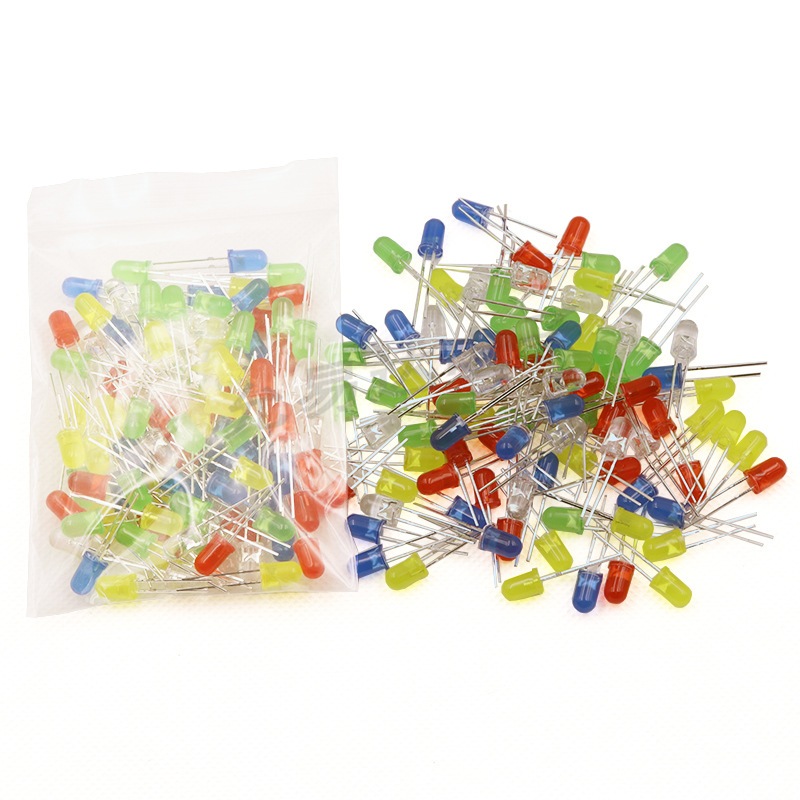 TERMURAH 100PCS PAKET LAMPU LED 5MM 5 WARNA