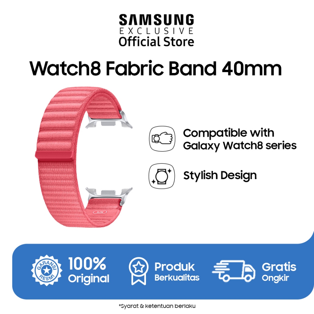 Samsung Galaxy Watch8 Fabric Band S/M - Red