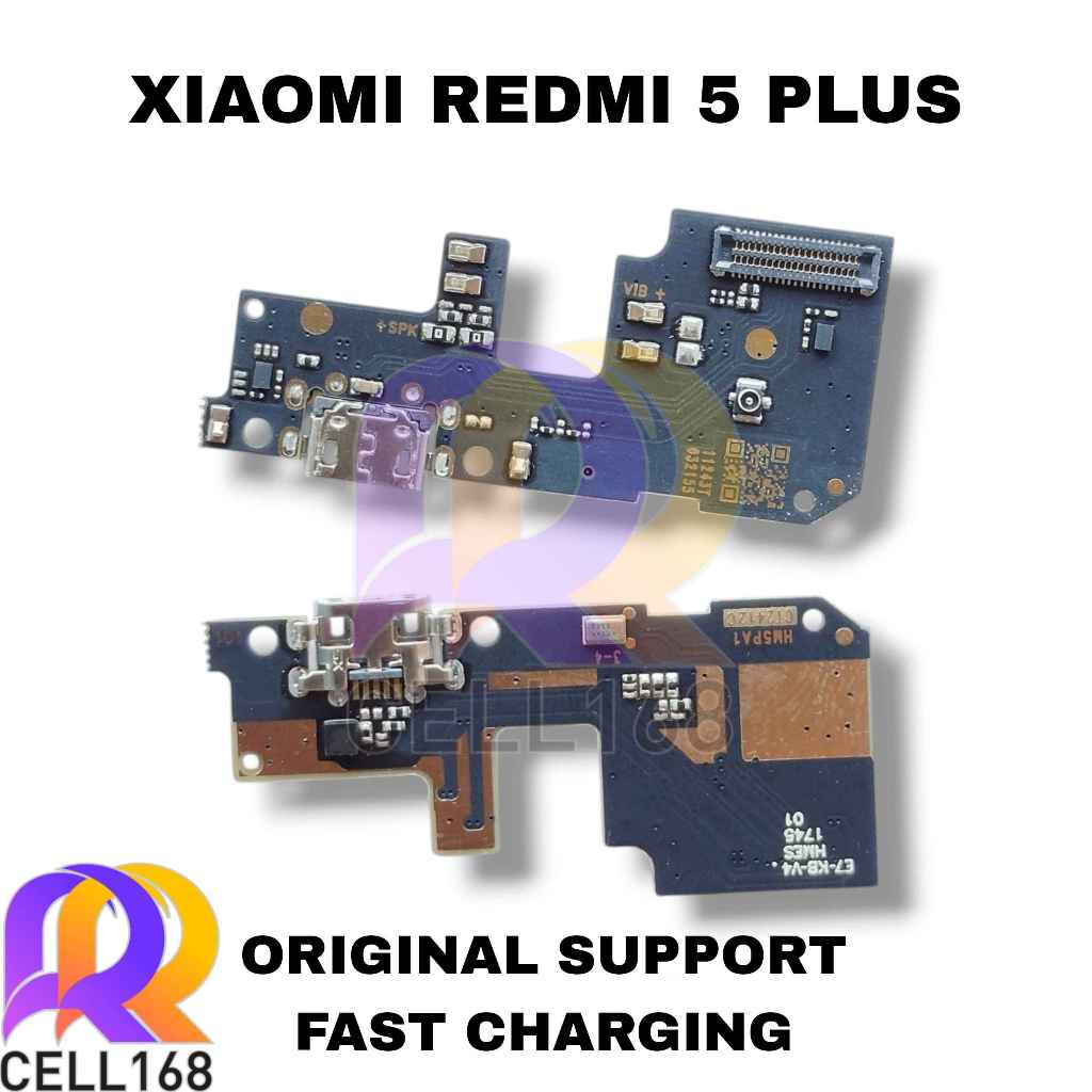 FLEXIBLE KONEKTOR CHARGER XIAOMI REDMI 5 PLUS PCB BOARD CAS MIC ORI