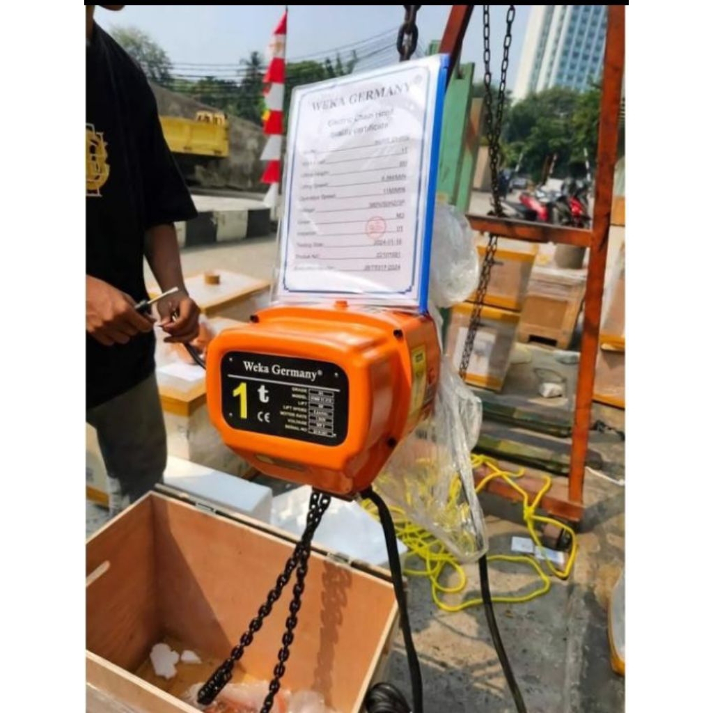 electric chain hoist 5 ton x 6 meter 380V weka germany