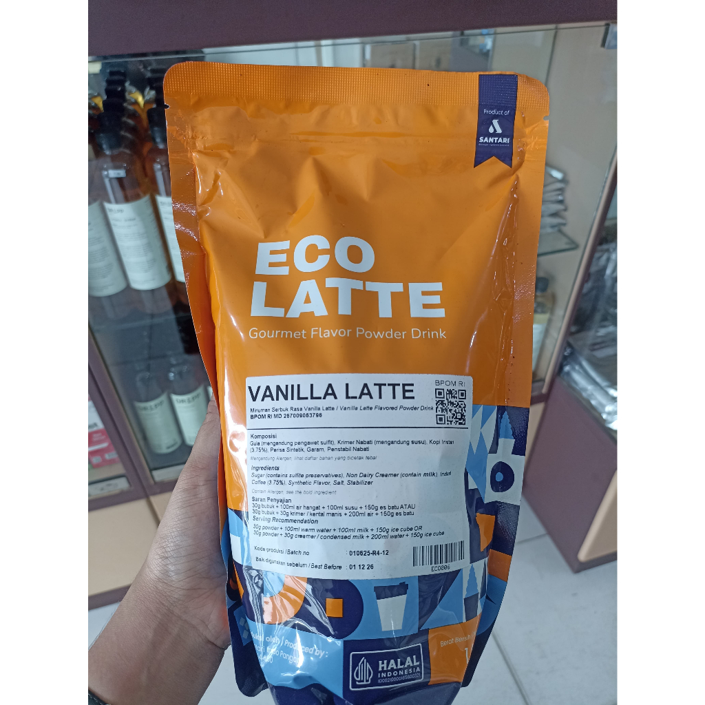 

ECO LATTE 1KG VANILLA LATTE ECO LATTE PREMIUM POWDER DRINK MINUMAN ENAK HALAL BPOM/ECO LATTE POWDER DRINK KEMASAN 1KG