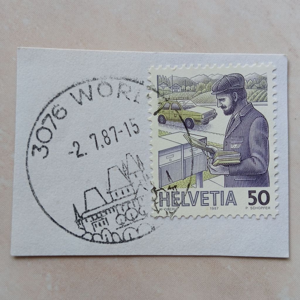 

Perangko Prangko Kuno Jadul Swiss Helvetia1987 Cap Bagus WORB - YN2612