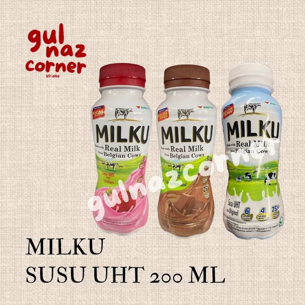 

[FREE BUBBLE WRAP] MILKU SUSU UHT 200 ML | COKELAT STROBERI ORIGINAL