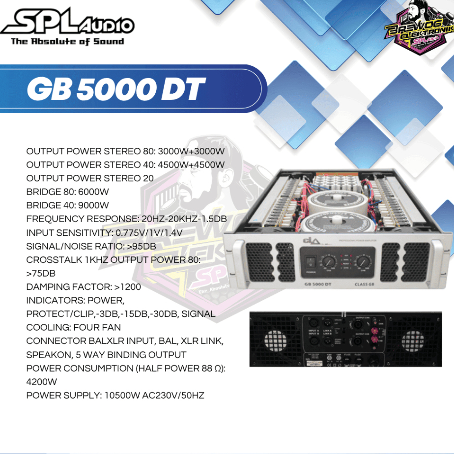 ORIGINAL PRODUK BREWOG SPL AUDIO POWER GB 5000 DT