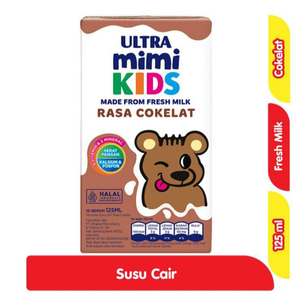 

[6 PCS] Susu UHT Ultra Mimi 125ml Rasa Coklat