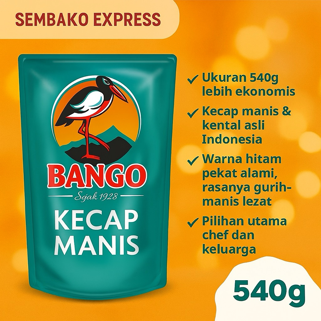 

Bango Kecap Manis 540g – Rasa Gurih Manis Legendaris Sejak 1928 | Sembako Express