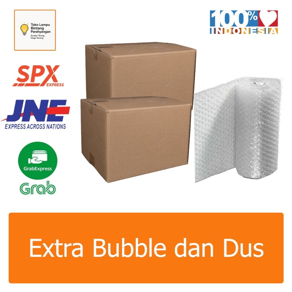 

Extra Bubble wrap dan Dus packing tambahan