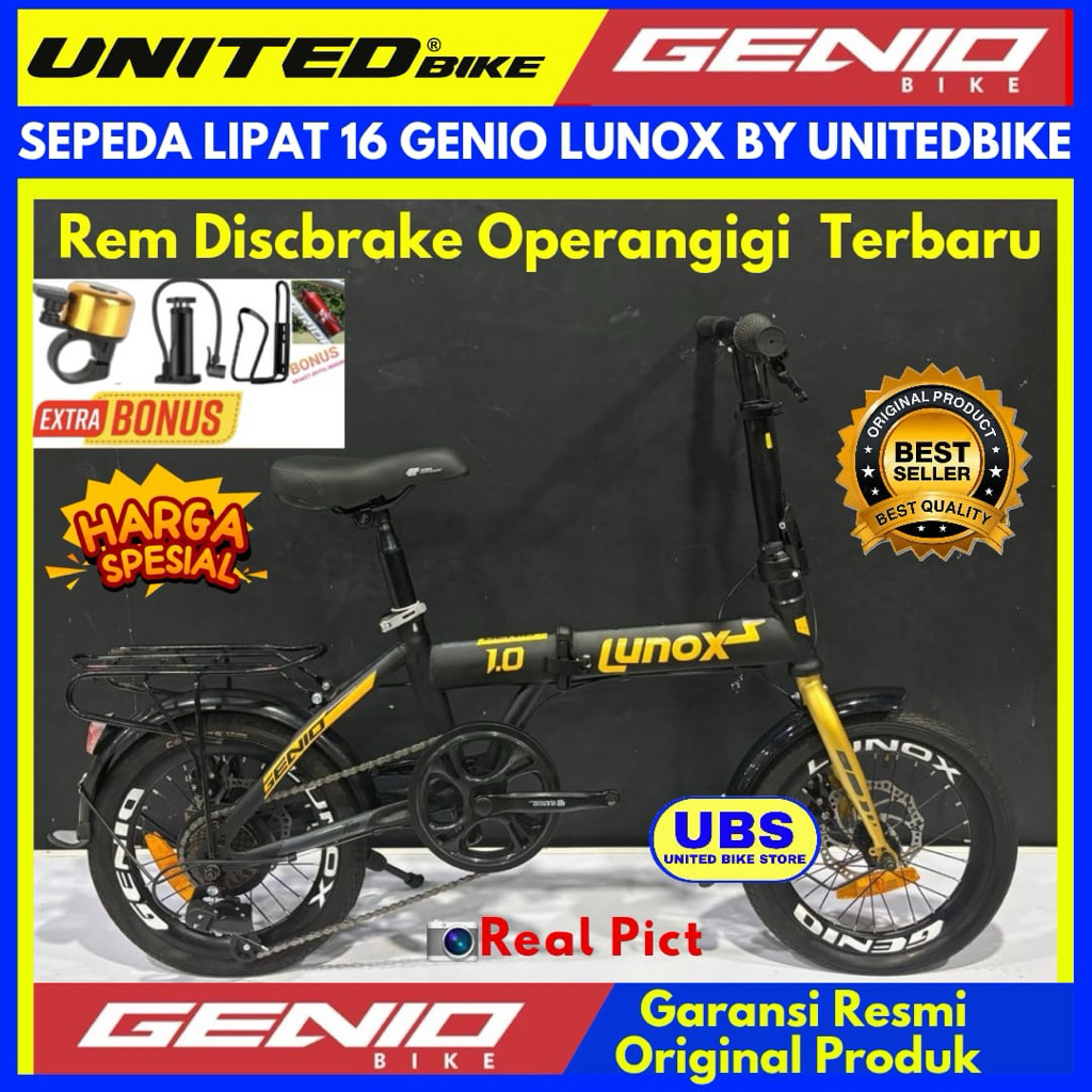 Sepeda Lipat 16 Genio Lunox by Unitedbike Terbaru
