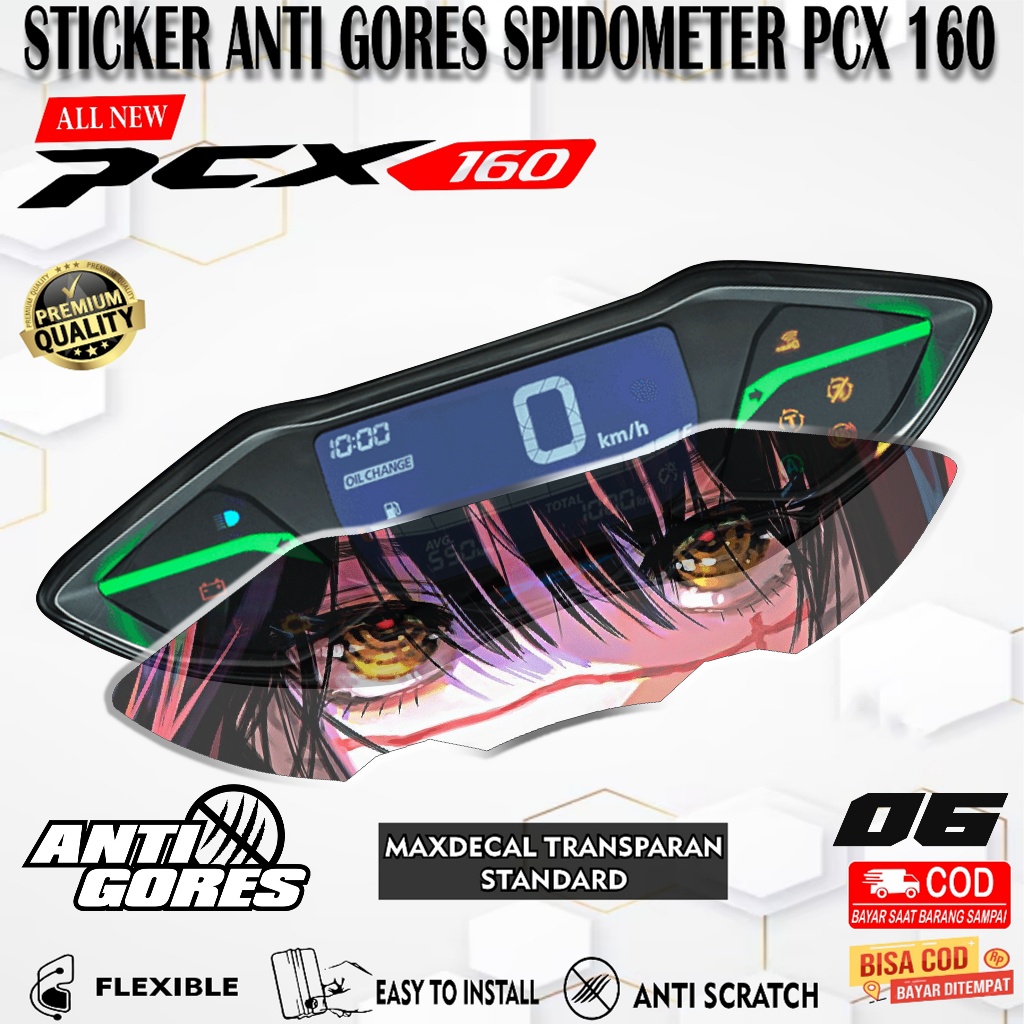 STICKER ANTI GORES SPEEDOMETER PCX 160 - STICKER PELINDUNG SPEEDOMETER PCX 160 ANIME PART 03