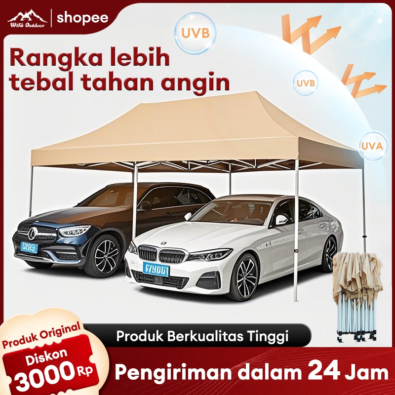 WTHB Outdoor Tenda Jualan 2x2 3x3 Tenda Lipat Tenda Bazar Outdoor Tenda Gazebo 1300D Tenda Jualan