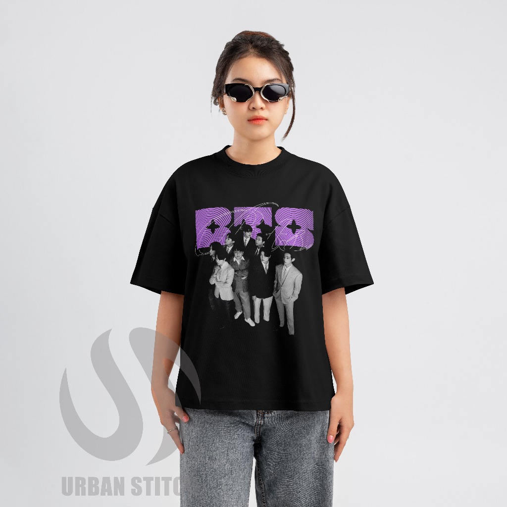 Kaos Oversize Boxy BTS Kpop Style  /Kaos BTS Oversize Unisex Model Boxy