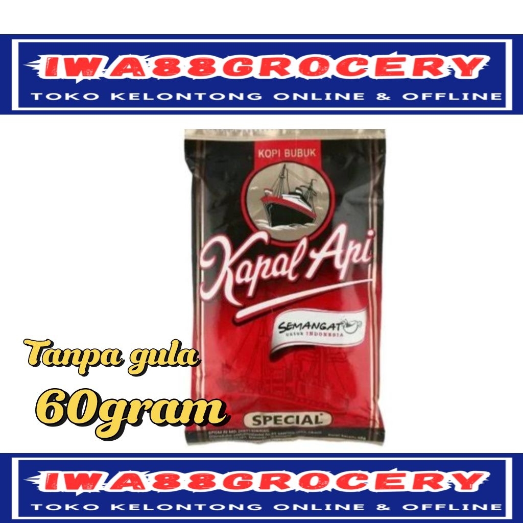 

kopi kapal api bubuk special tanpa gula 60gr