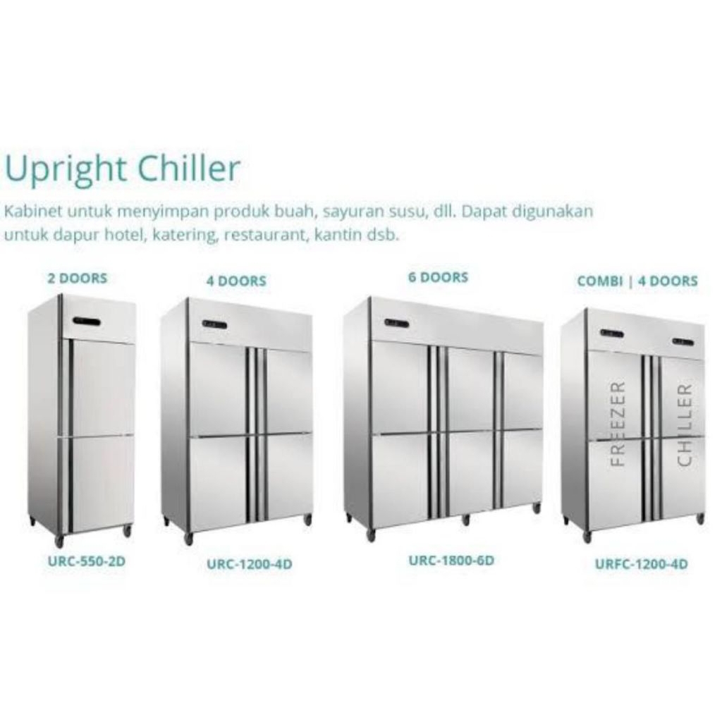 Commercial Upright Freezer GEA URC-550-2D / URC 550 2D / URC5502D 500L - URC-1200-4D / URC 1200 4D /