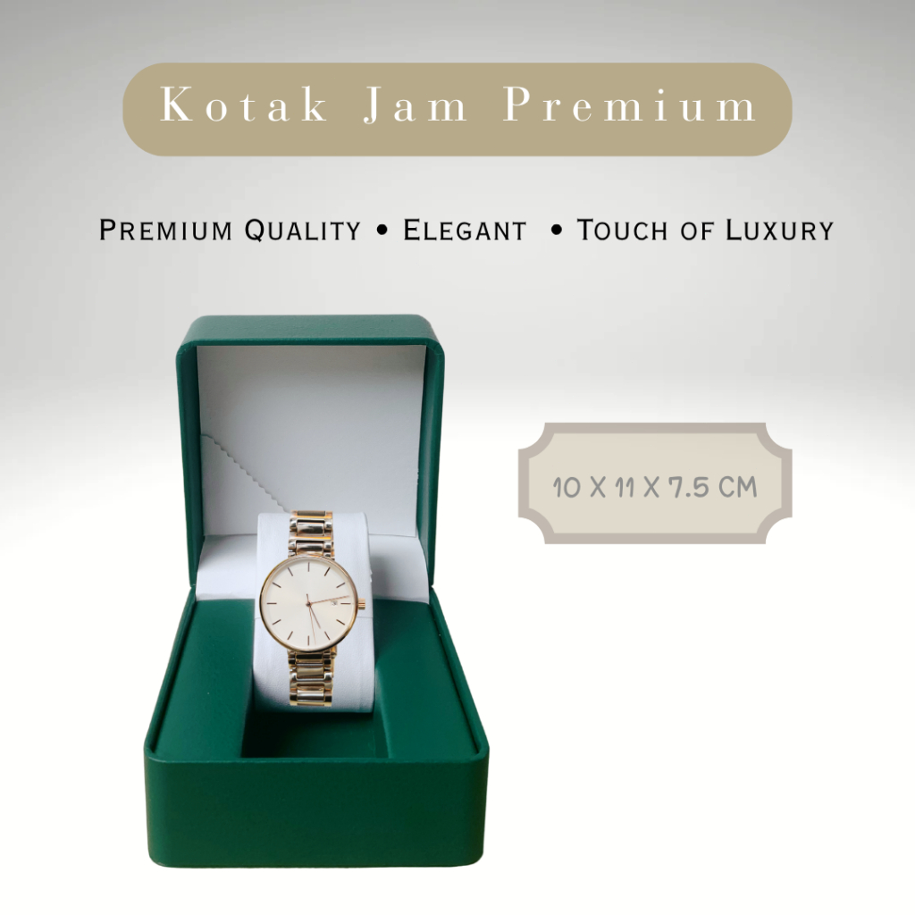 

[BISA COD] Kotak jam mewah premium warna hijau High quality material