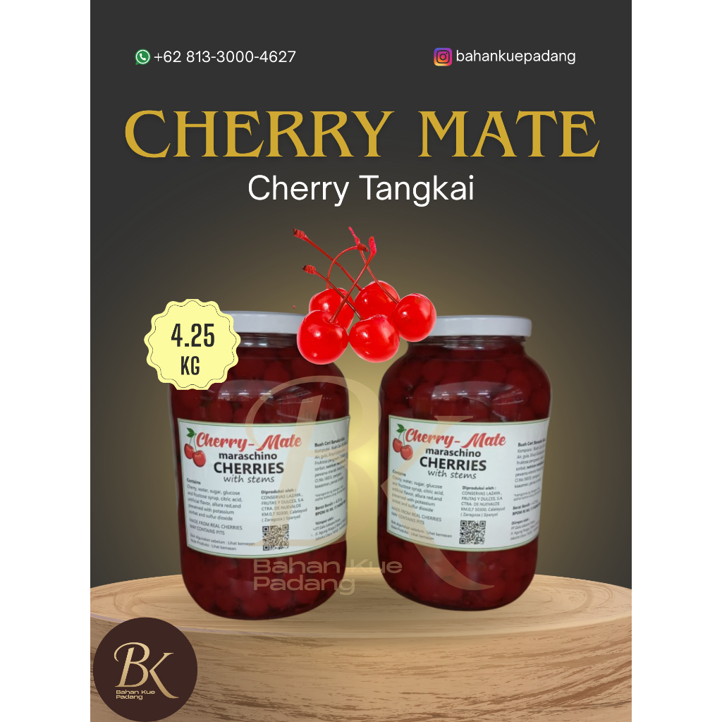 

Cherry Tangkai Merah/ Cherry Maraschino - Boto 4.25 kg