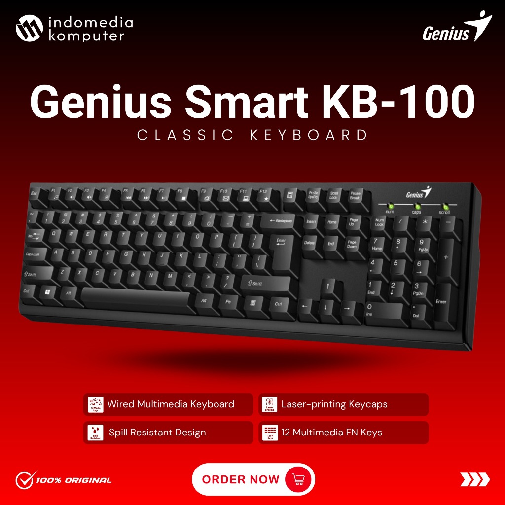 Genius Keyboard KB 100 USB Smart Keyboard Genius KB 100