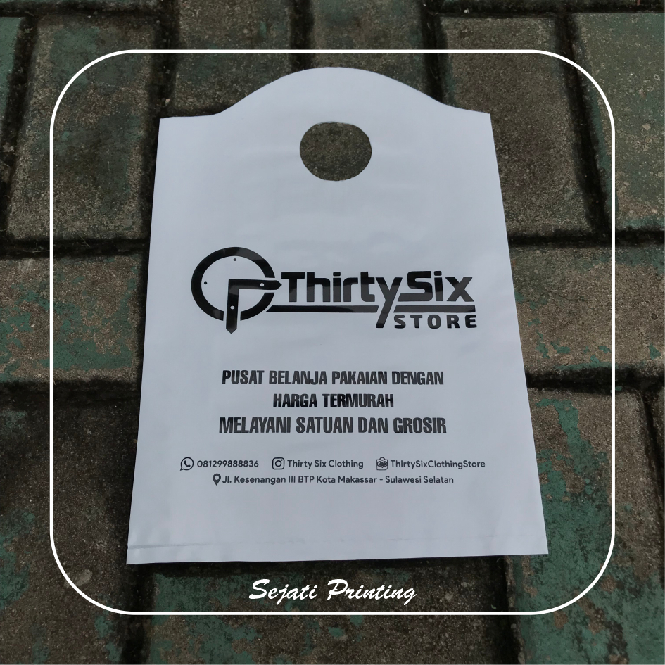 

(isi 100 pcs) Sablon Plastik Murah 25x35cm FREE DESAIN - SEJATIPRINTING - PE Gunung