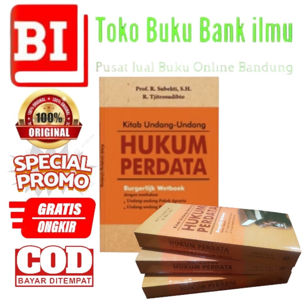 Buku KUHP Perdata BW Kitab Undangan-undang Hukum Perdata Prof Subekti Terlaris Berkualitas dan Terja