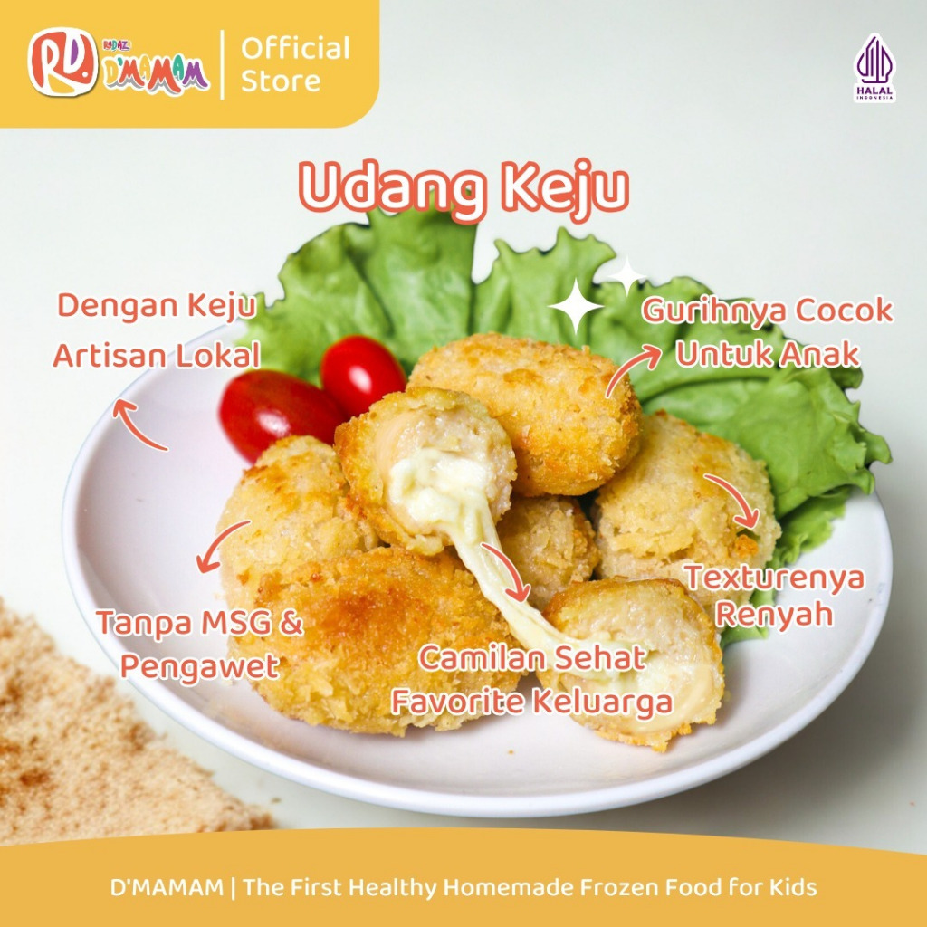 

DMAMAM Solo Nugget Udang Keju 250g Nugget Keju Homemade Anak MPASI Non MSG BPOM HALAL