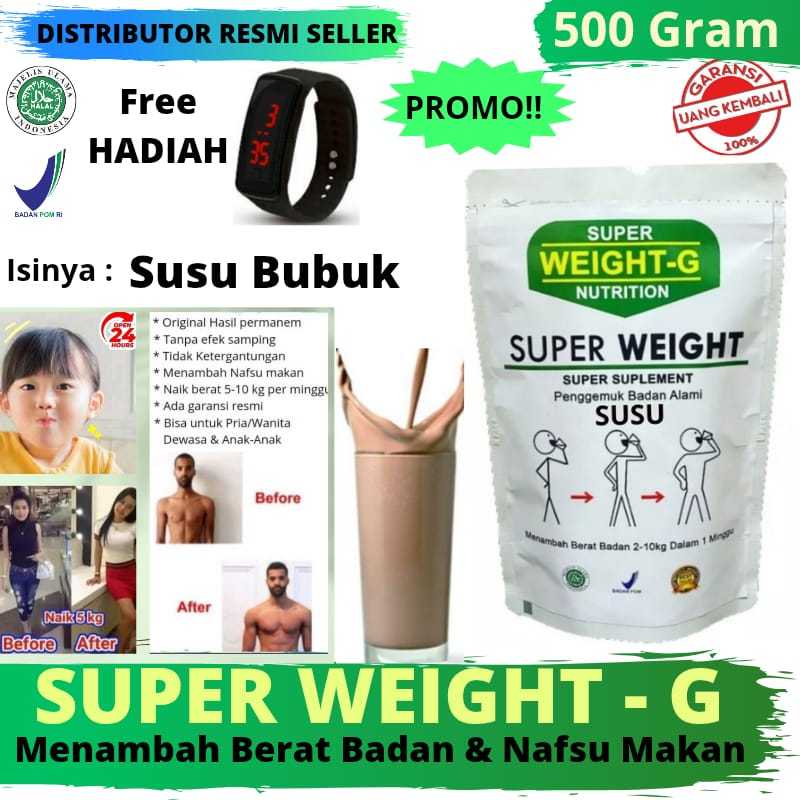 

Susu SUPER WEIGHT GAIN PENGGEMUK BADAN TERBUKTI MENAMBAH BERAT BADAN / susu penggemuk badan / susu