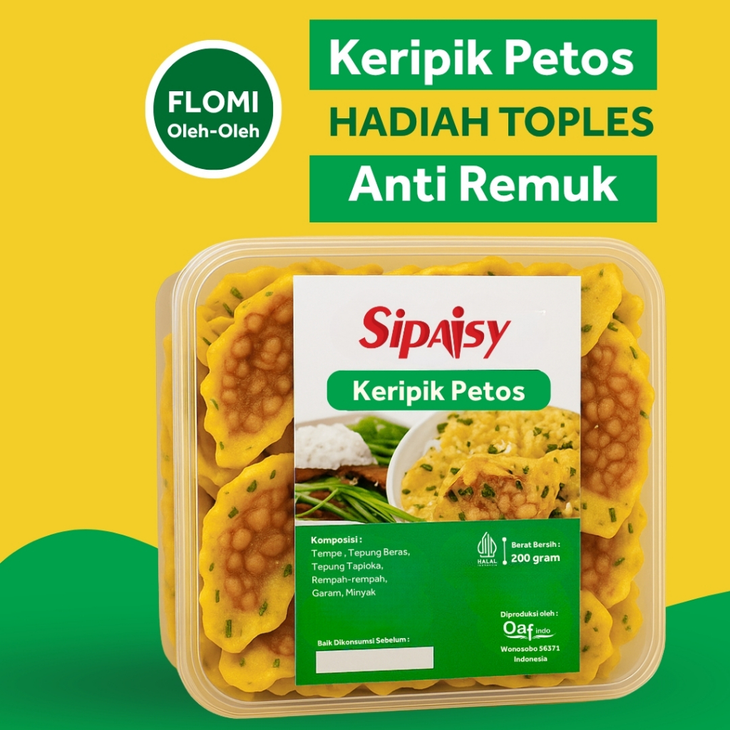 

Sipaisy Keripik Tempe Atos Khas Wonosobo Rasa Enak Kemasan Toples Kemasan Aman