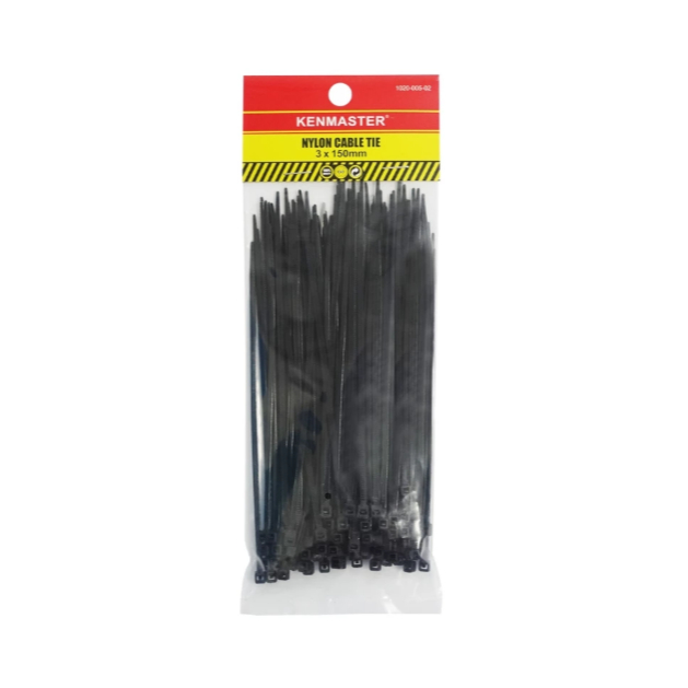 

Kenmaster Cable Ties 3x15cmx100Pcs Black 1 PACK