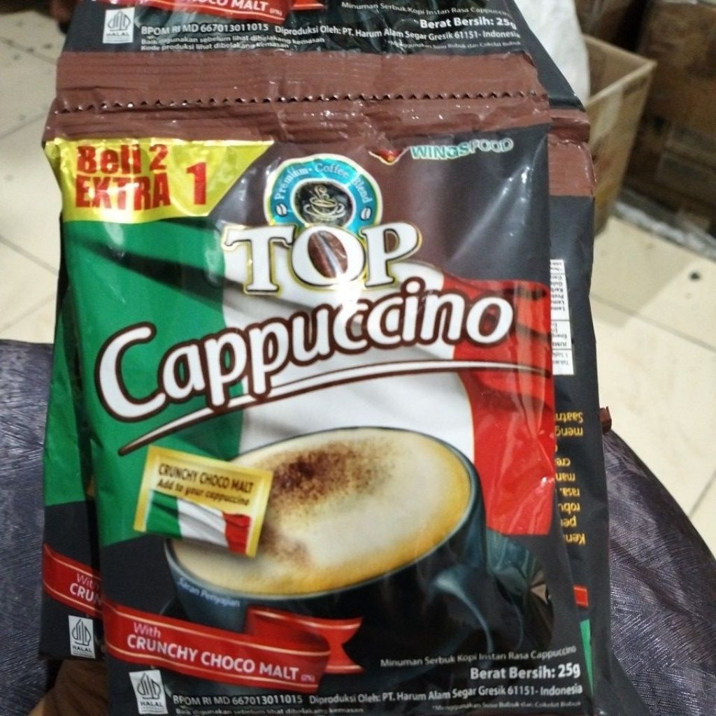 

Top Cappuccino renteng isi 15 saset / top capucino / top capucino choco malt