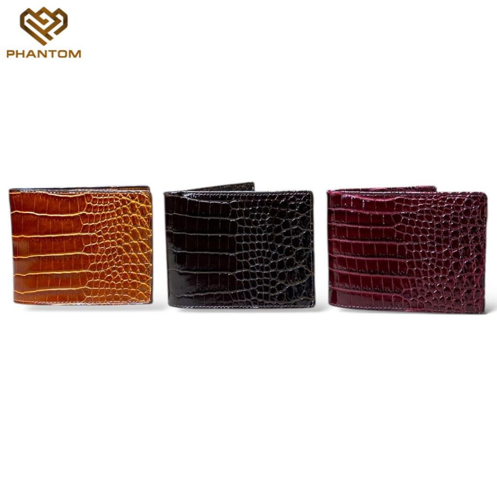 DOMPET LIPAT PRIA KULIT BUAYA - DOMPET PRIA KULIT BUAYA - DOMPET KULIT BUAYA FULL LUAR DALAM PREMIUM