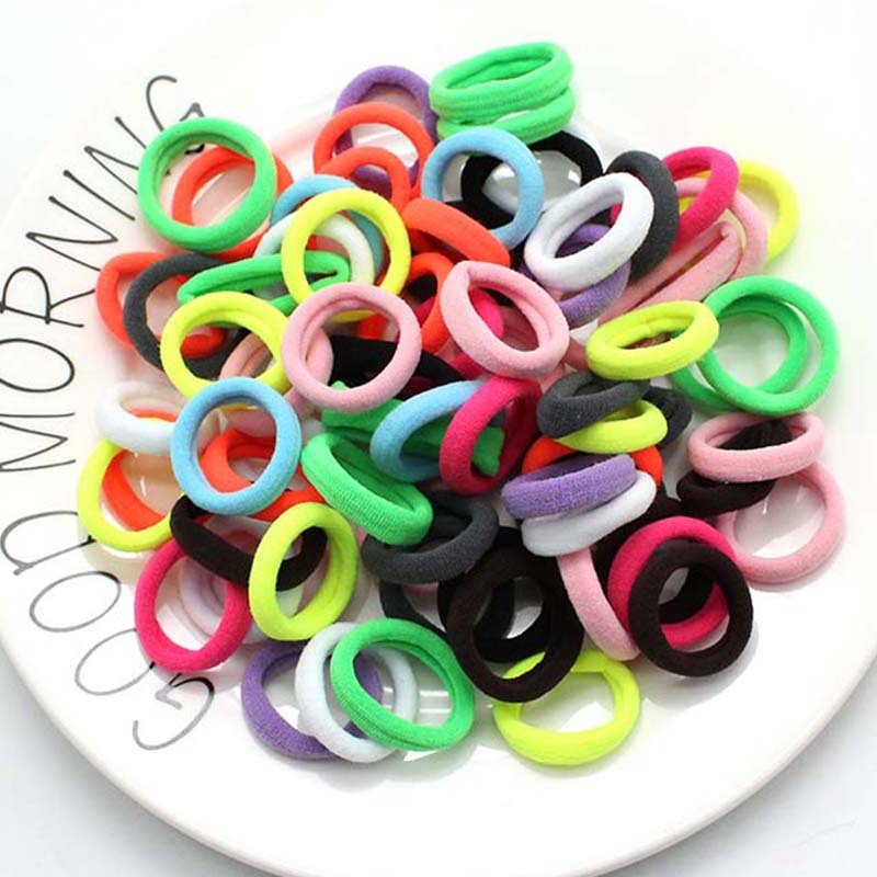 

KS Ikat Karet Rambut Donat Elastis Mini Isi 50pcs Kunciran Anak Wanita Warna Warni