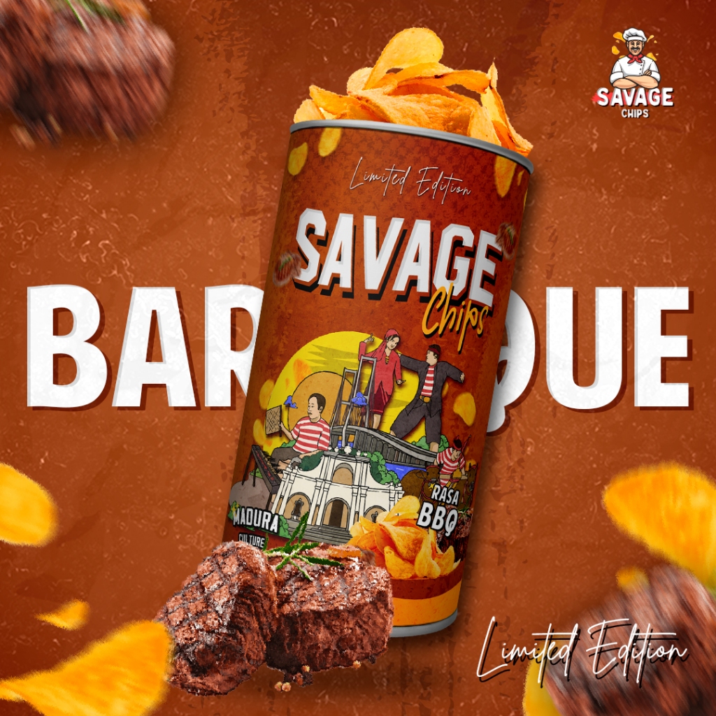 

SAVAGE CHIPS (LIMITED EDITION) - Keripik Singkong Rasa Barbeque / Cemilan - Snack
