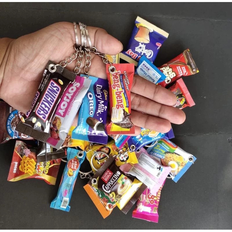GANTUNGAN KUNCI VIRAL / GANCI SNACK MAKANAN / GANTUNGAN KUNCI MOTIF UNIK