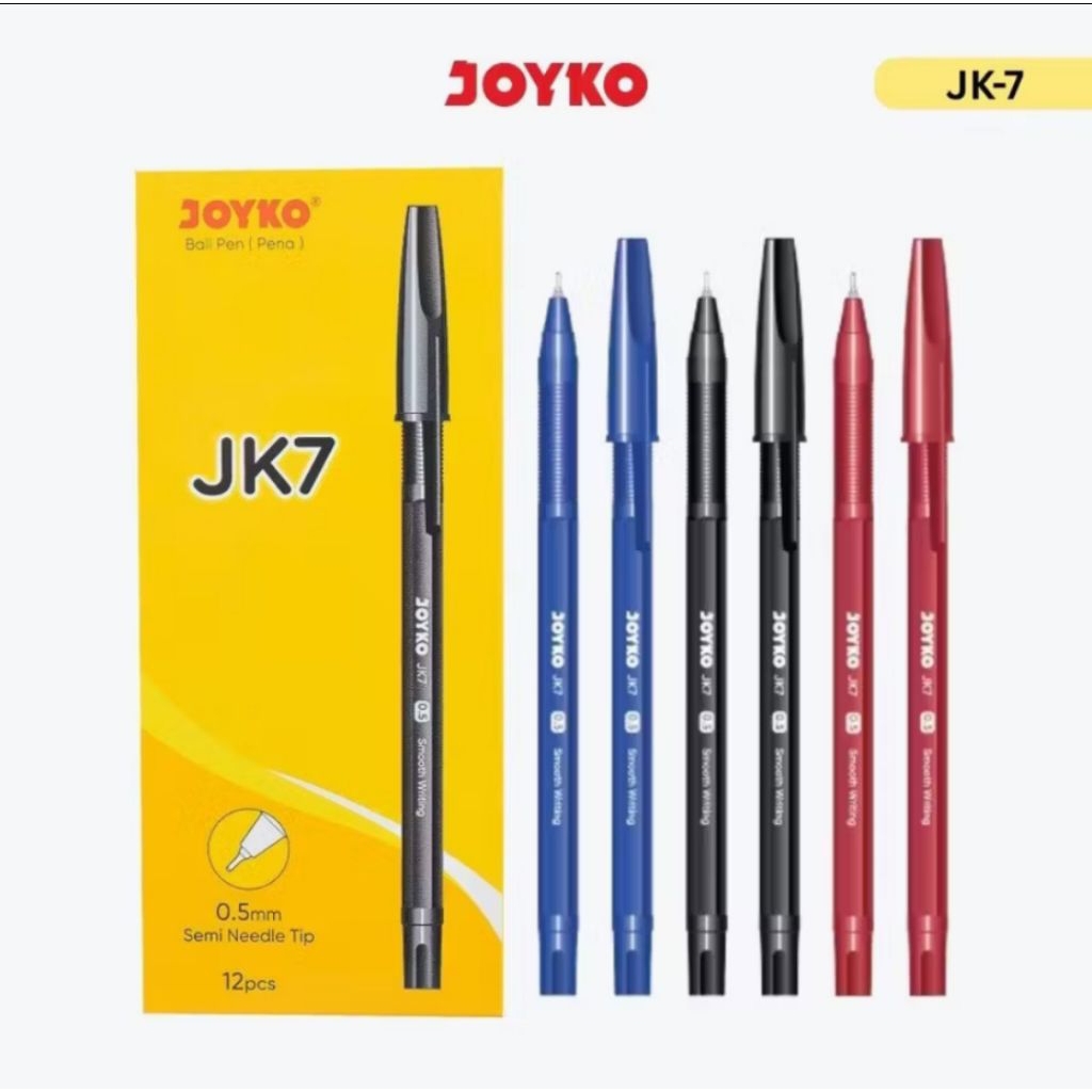 

PEN JK-7 JOYKO HITAM & BIRU | JOYKO BALL PEN BLACK BLUE RED JK7 PEN