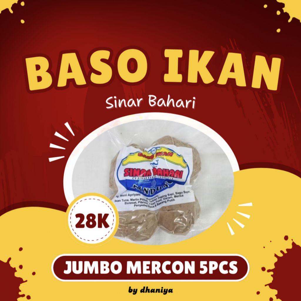 

BASO IKAN SINAR BAHARI BANDUNG - JUMBO MERCON ISI 5