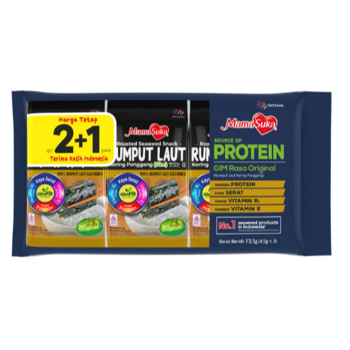 

Mamasuka Rumput Laut Panggang isi 3 pcs x 4.5 gr Original / BBQ