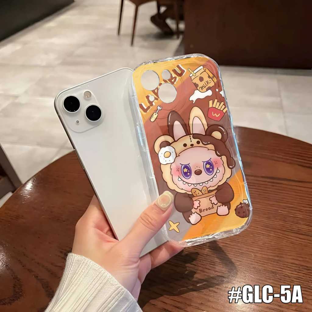 Case Melting Softcase Bening Silikon Wave Labu-Labu Labubu Casing Gambar untuk Vivo Y27 4G Vivo Y28 