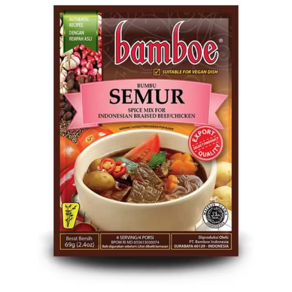

Bamboe Bumbu Semur 69g – Semur Daging/Ayam Manis Gurih, Masak Jadi Super Mudah!