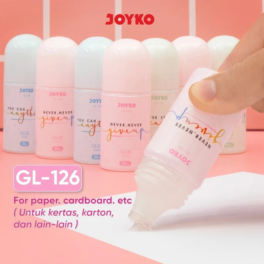 

[PGATK] JUAL Liquid Glue Lem Kertas Cair Joyko GL-126 35ml PASTEL COLOUR