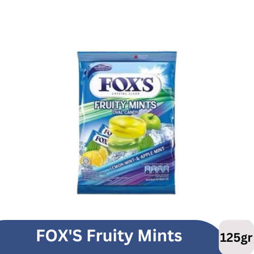 

FOX'S Oval Candy Fruity Mints Bag - Permen Buah Mint 125g