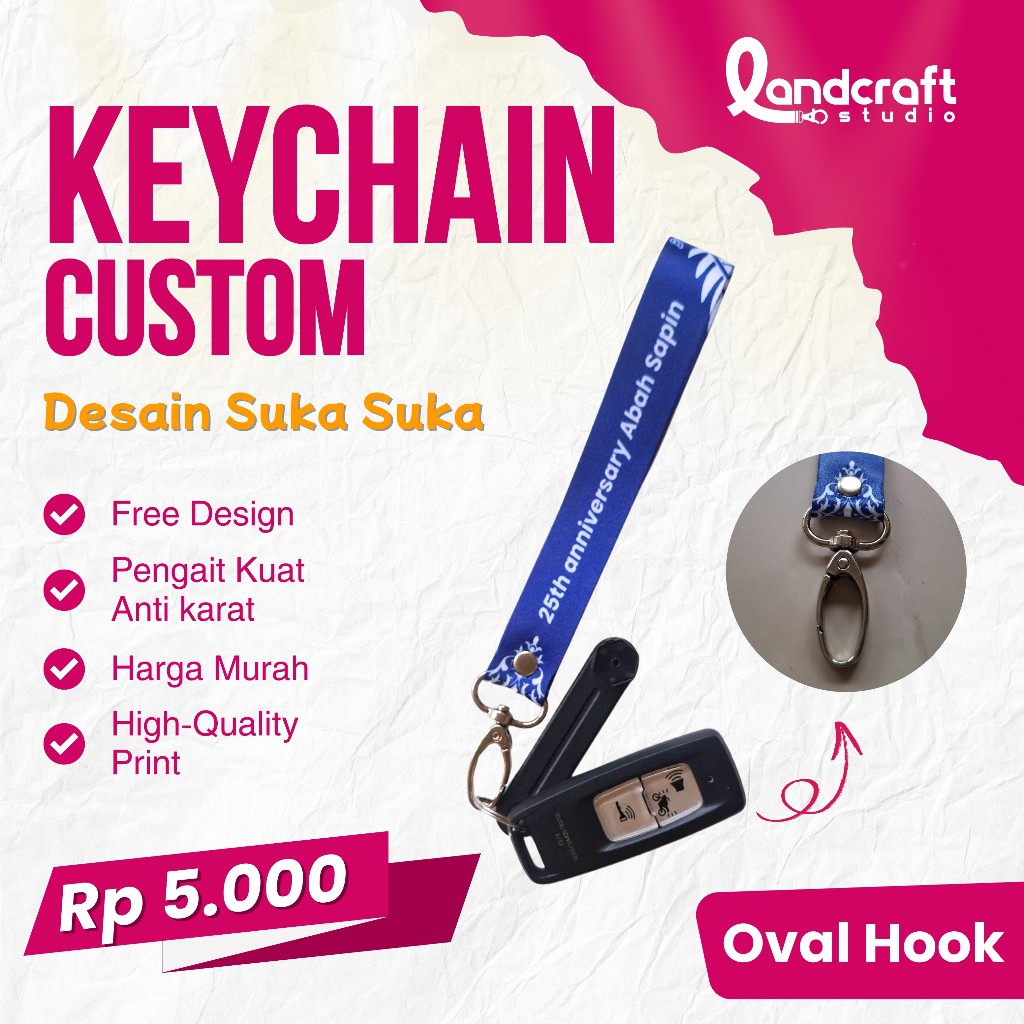 

Custom Gantungan Kunci (Keychain Ovalhook) 2 Sisi/ Bisa Satuan / Harga Termurah Kualitas Mantap