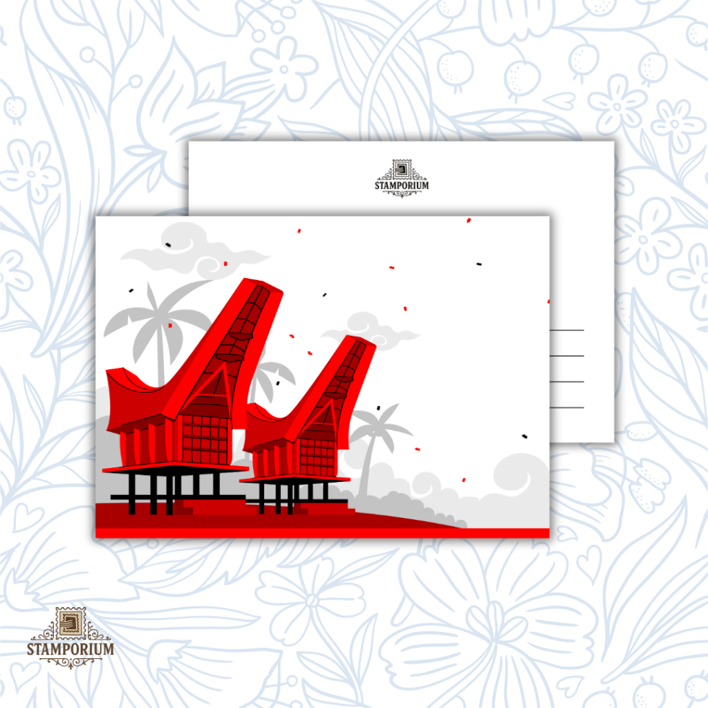 

STAMPORIUM | Kartu Pos / Postcard | Rumah Tongkonan
