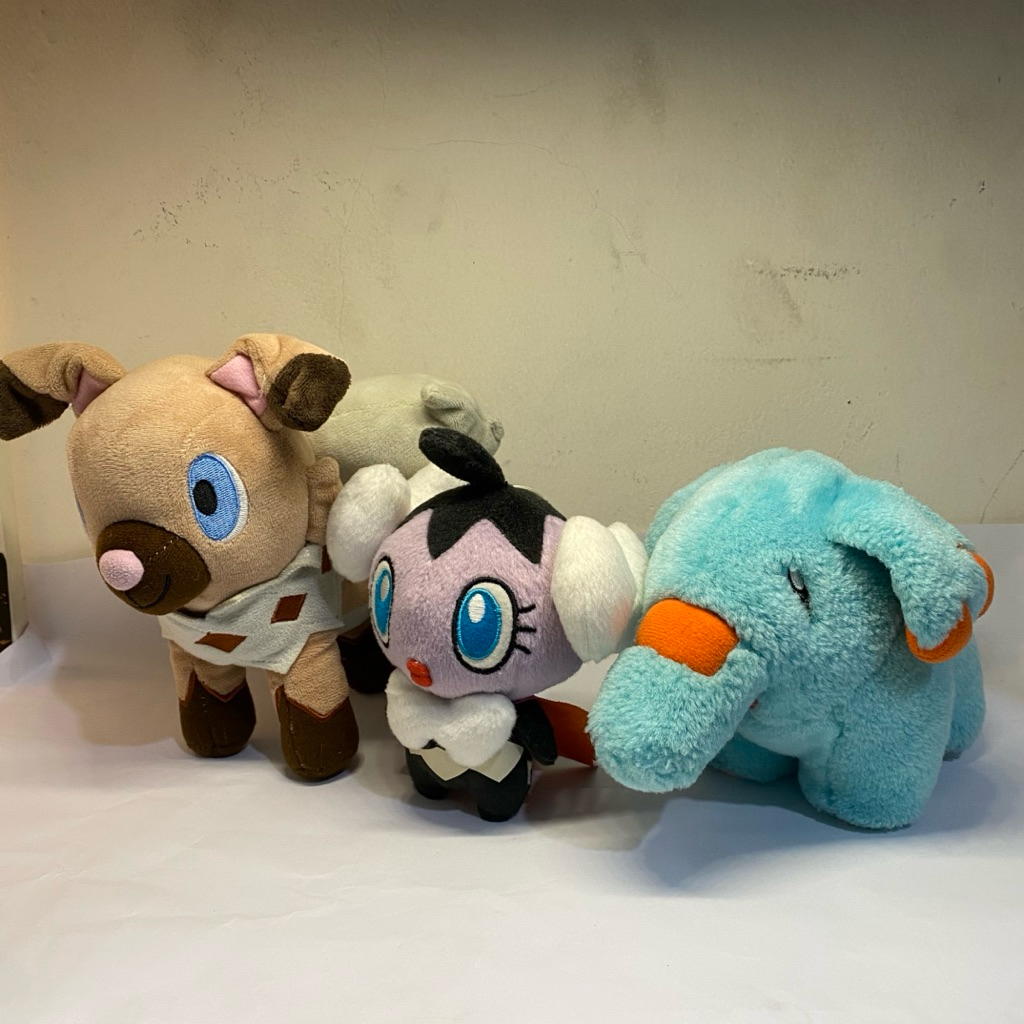 

set cutting label rockruff gothitha phanpy plush pokemon