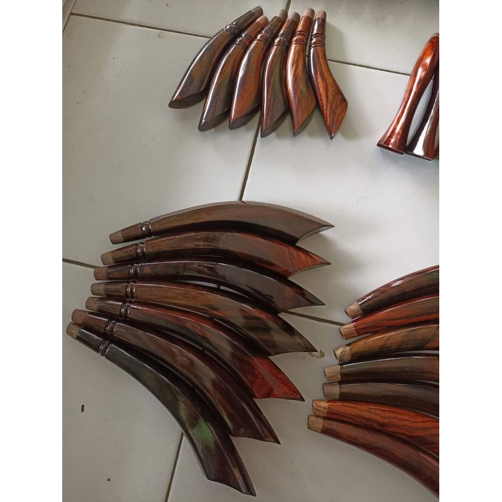7pcs pahul gagang joran timbang bahan kayu sonokeling