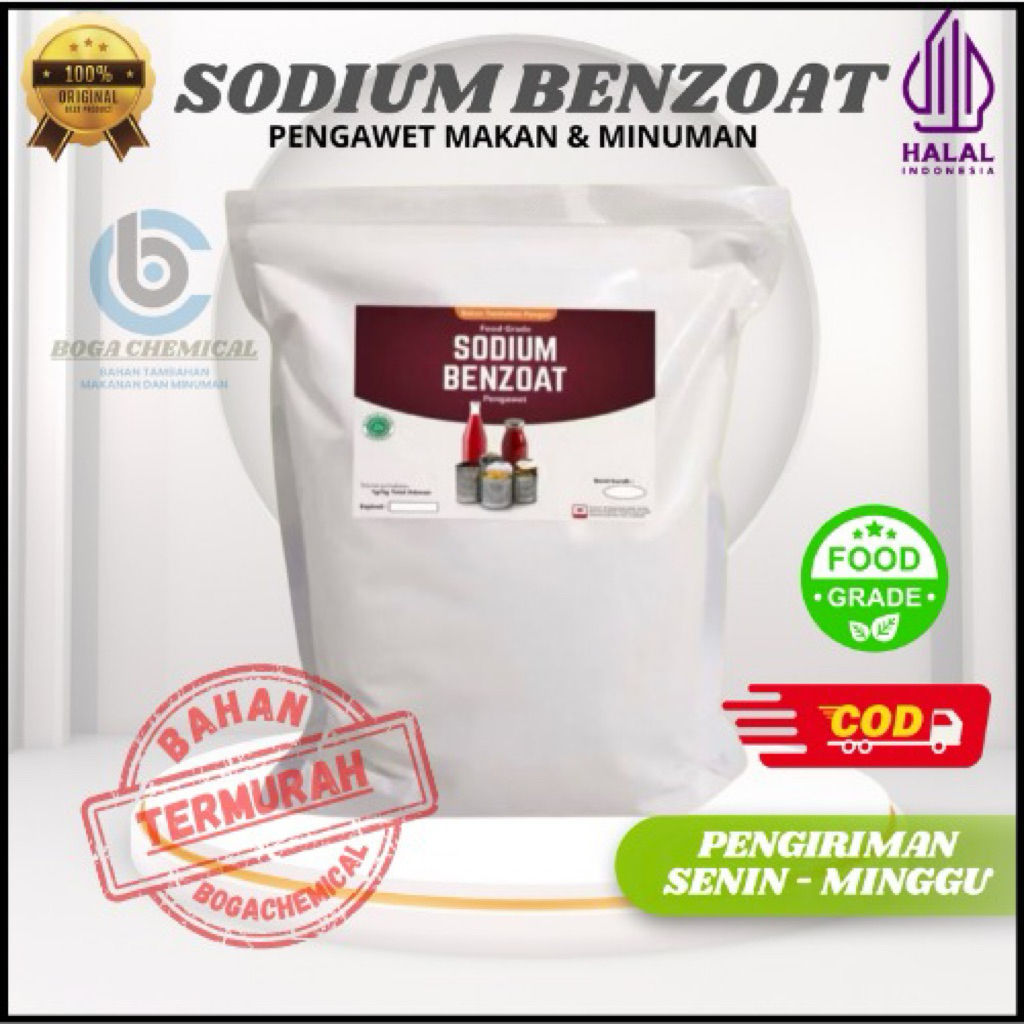 

#500gr# Sodium Benzoat / Halal Indonesia Sodium Benzoat Pengawet Makan dan Minuman