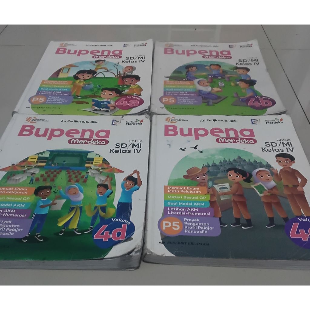 Buku Bupena Merdeka Kelas 4A 4B 4C 4D Bekas Layak pakai